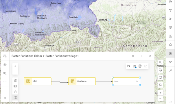 Raster-Funktions-Editor im Map Viewer