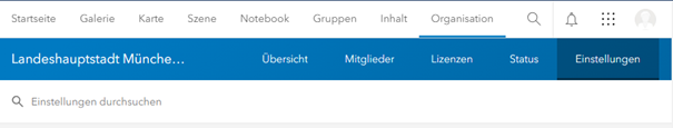 Einstellungen des Portals
