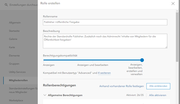 Benutzerdefinierte Rolle erstellen