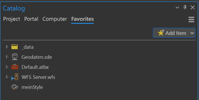 Favoriten in ArcGIS Pro