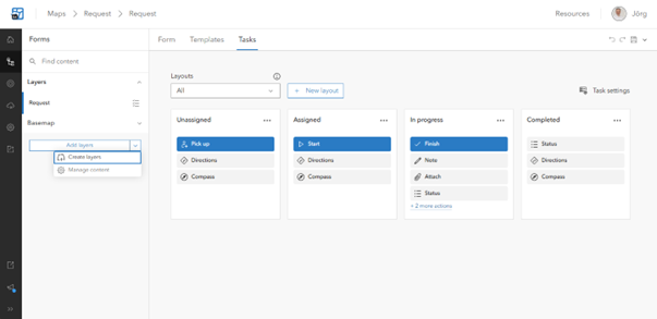 Tasks definieren im Field Maps Designer mit Early Access
