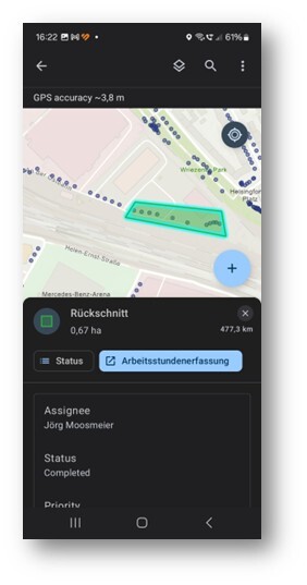 Field Maps App mit Tasks