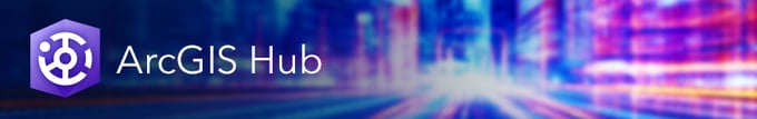 Banner mit ArcGIS Hub Logo