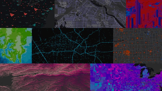 Verschiedene Ansichten zeigen Maps und Imagery Bilder