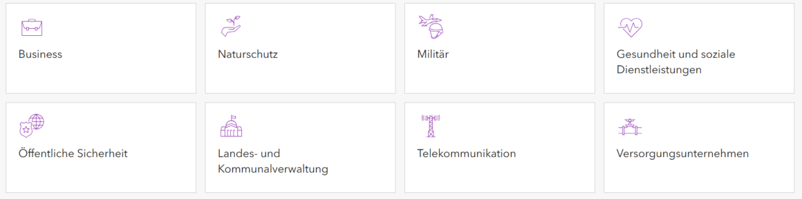 ArcGIS Solutions Branchen