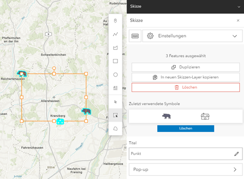 Skizzenlayer im Map Viewer