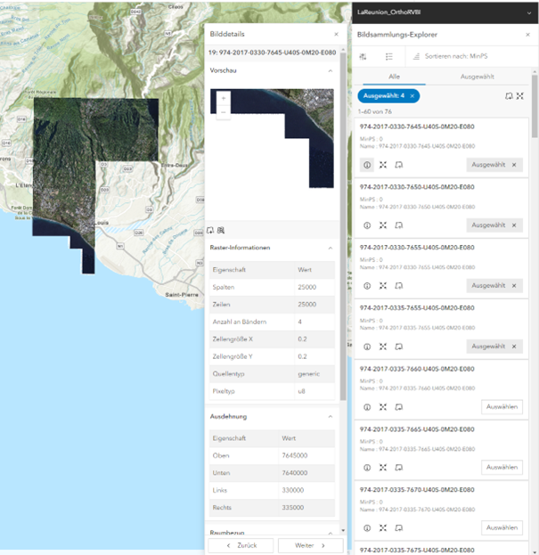 Bildsammlungs-Explorer in ArcGIS Online