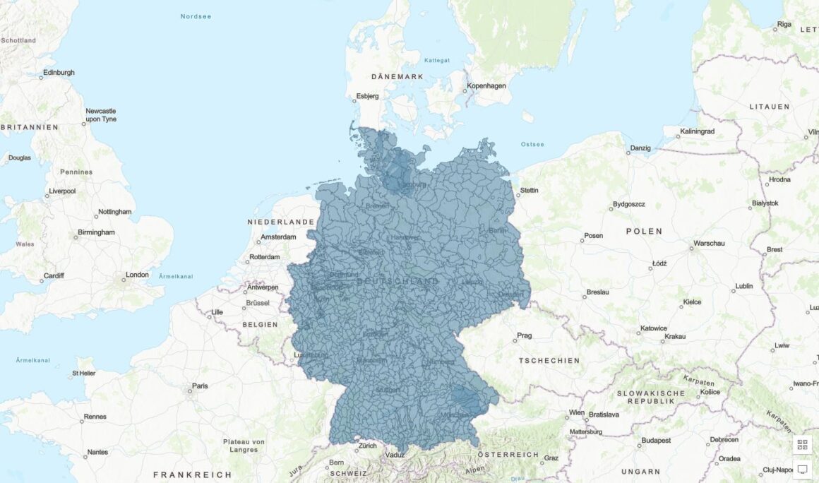 Karte zeigt die Grundwasserkörper in Deutschland