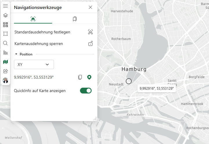 Extraktion von Koordinaten direkt aus der Karte in Excel