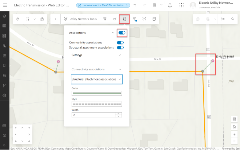 Zuordnungen werden aktiviert, um die Visualisierungen zu überprüfen