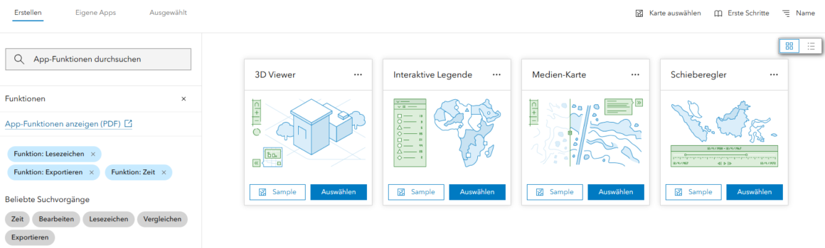 App-Funktionen suchen
