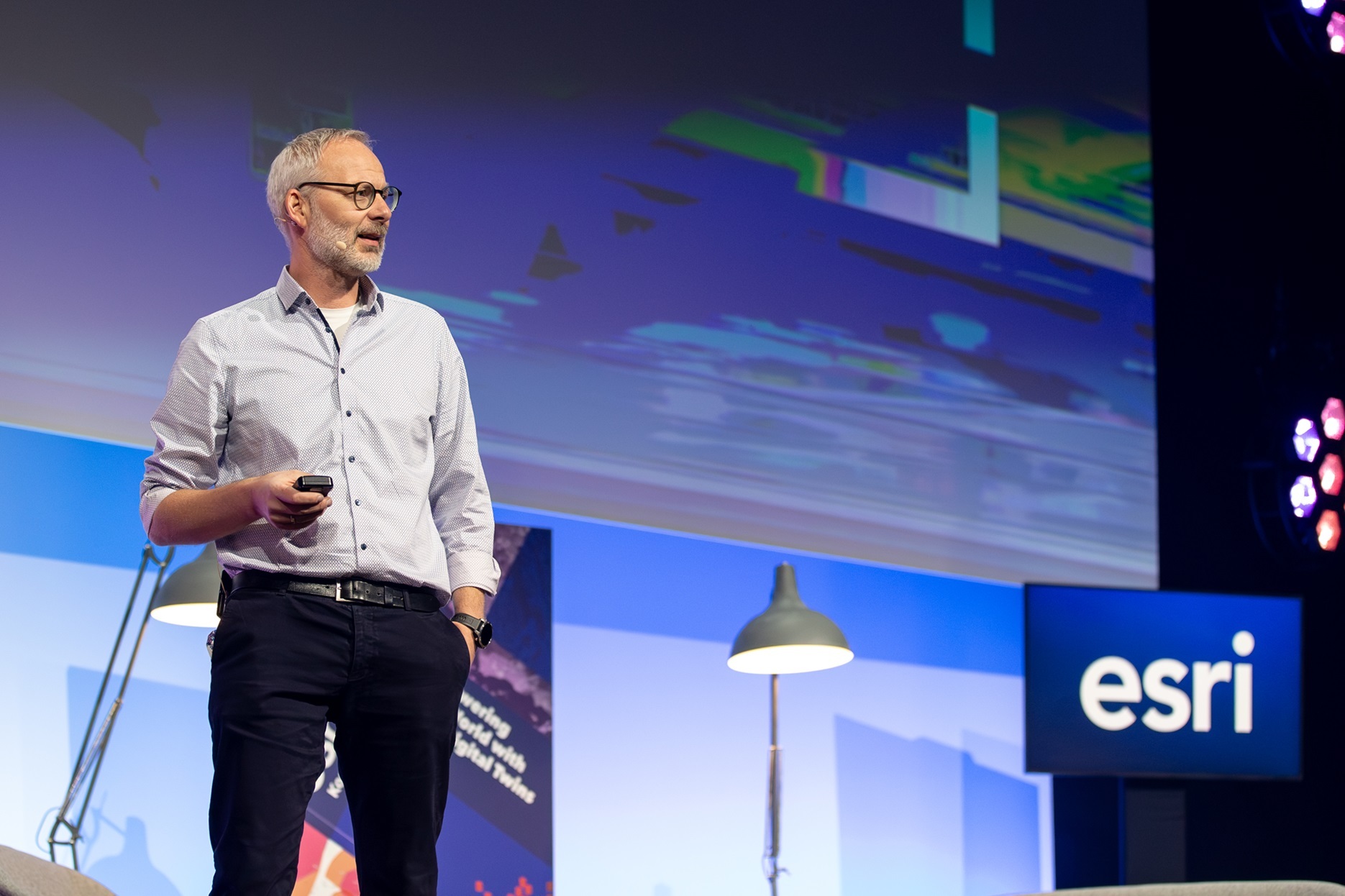 Markus Hochmuth auf der Konferenz von Esri in Bonn