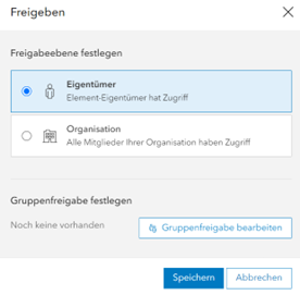 Elementfreigabe ohne "öffentlich"