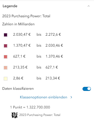 Legende zur Karte