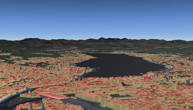 3D Ansicht der Gebäude in Zurüch