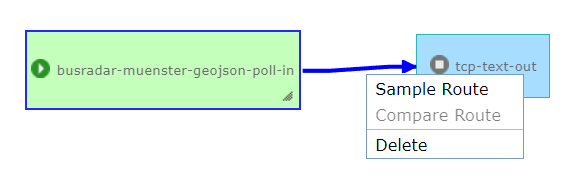 "Sample Route" auswählen
