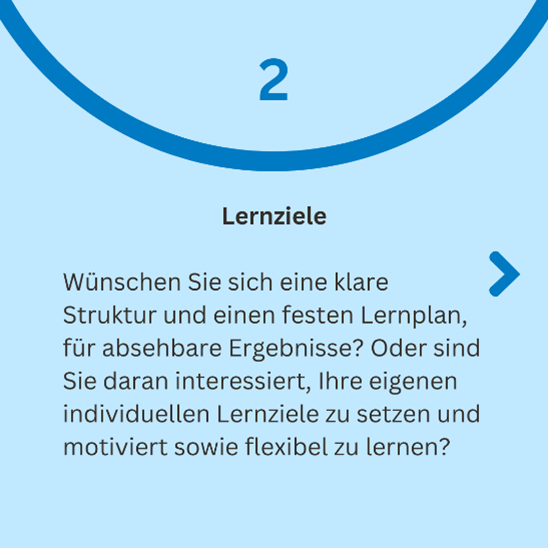 Unterschiedliche Lernziele