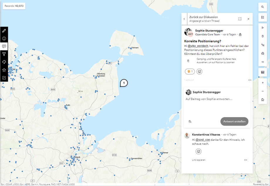 Zusammenarbeit im Esri Deutcshland Open Data Portal