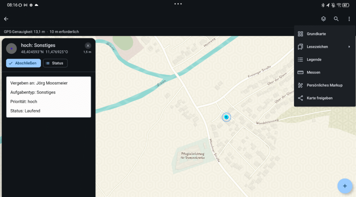 Tasks bearbeiten in der ArcGIS Field Maps App