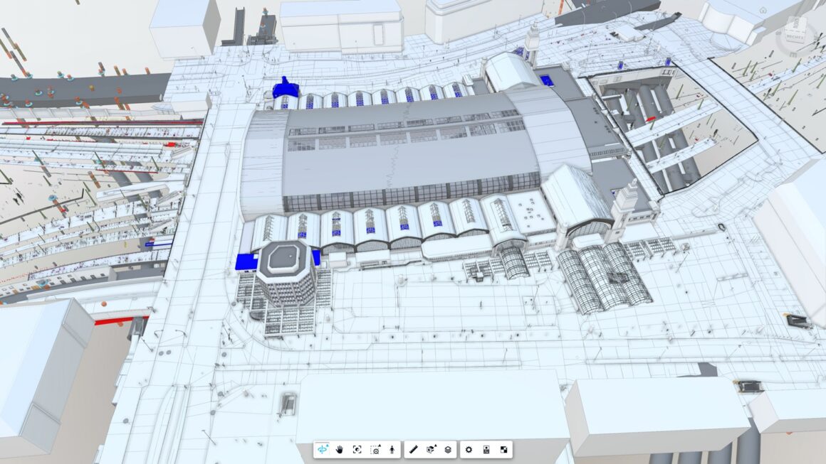 Blick auf den Hamburger Hauptbahnhof<br />
(Copyright DB E.C.O. Group, Projekt HMB, Bild TopNordWest, Janek Pfeifer