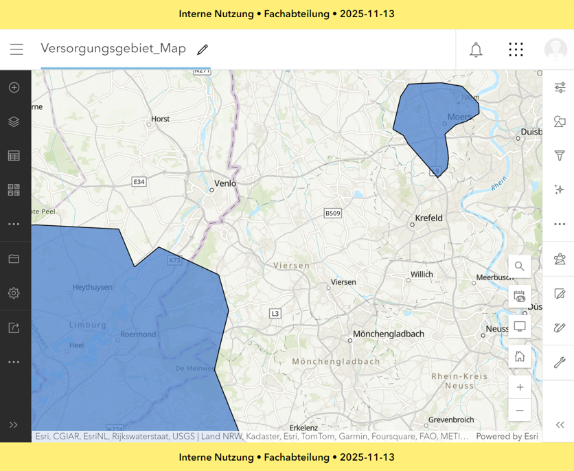 Beispiel der visuellen Information bei Item Classification im Map Viewer 