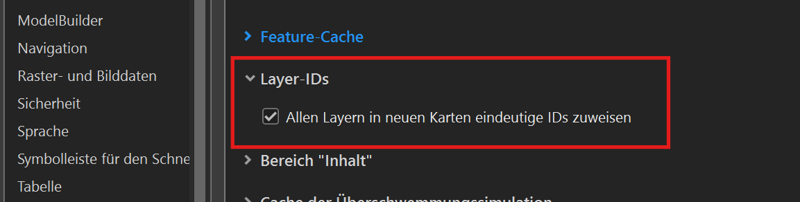 Automatische Zuweisung von Layer-IDs (Optionen à Karte und Szene à Layer-IDs) 