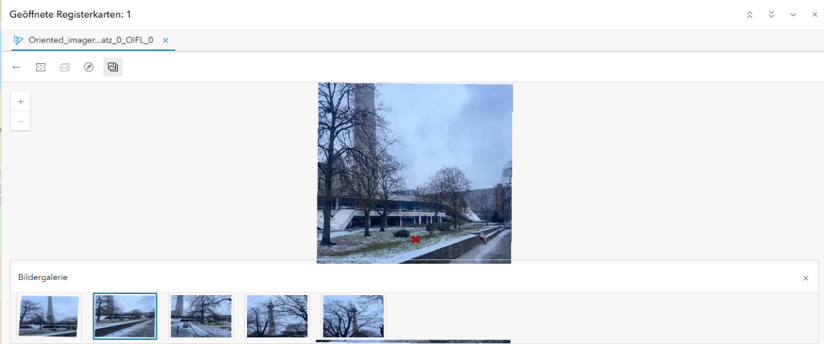 Neue Ansicht von Oriented Imagery im Map Viewer in ArcGIS Online