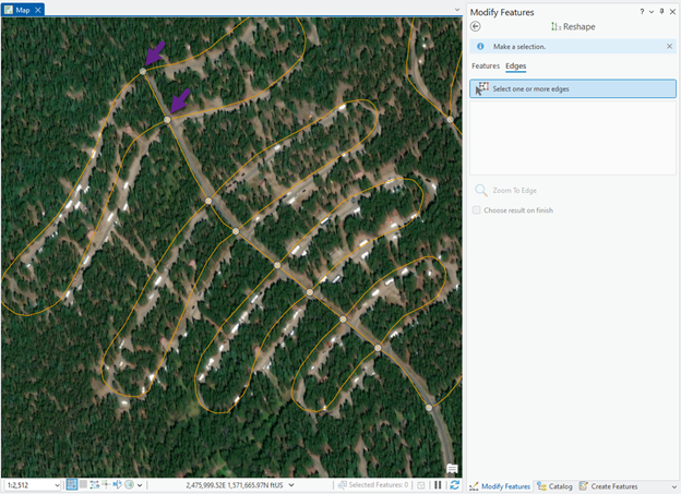 Ein Bild, das topologische Knoten in ArcGIS Pro 3.4 zeigt.