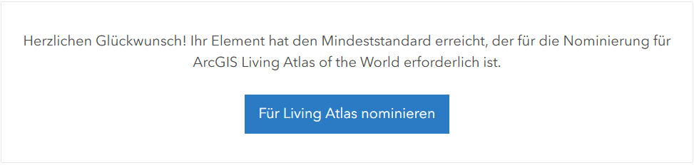 Abbildung 6: Das Element für den Living Atlas nominieren 