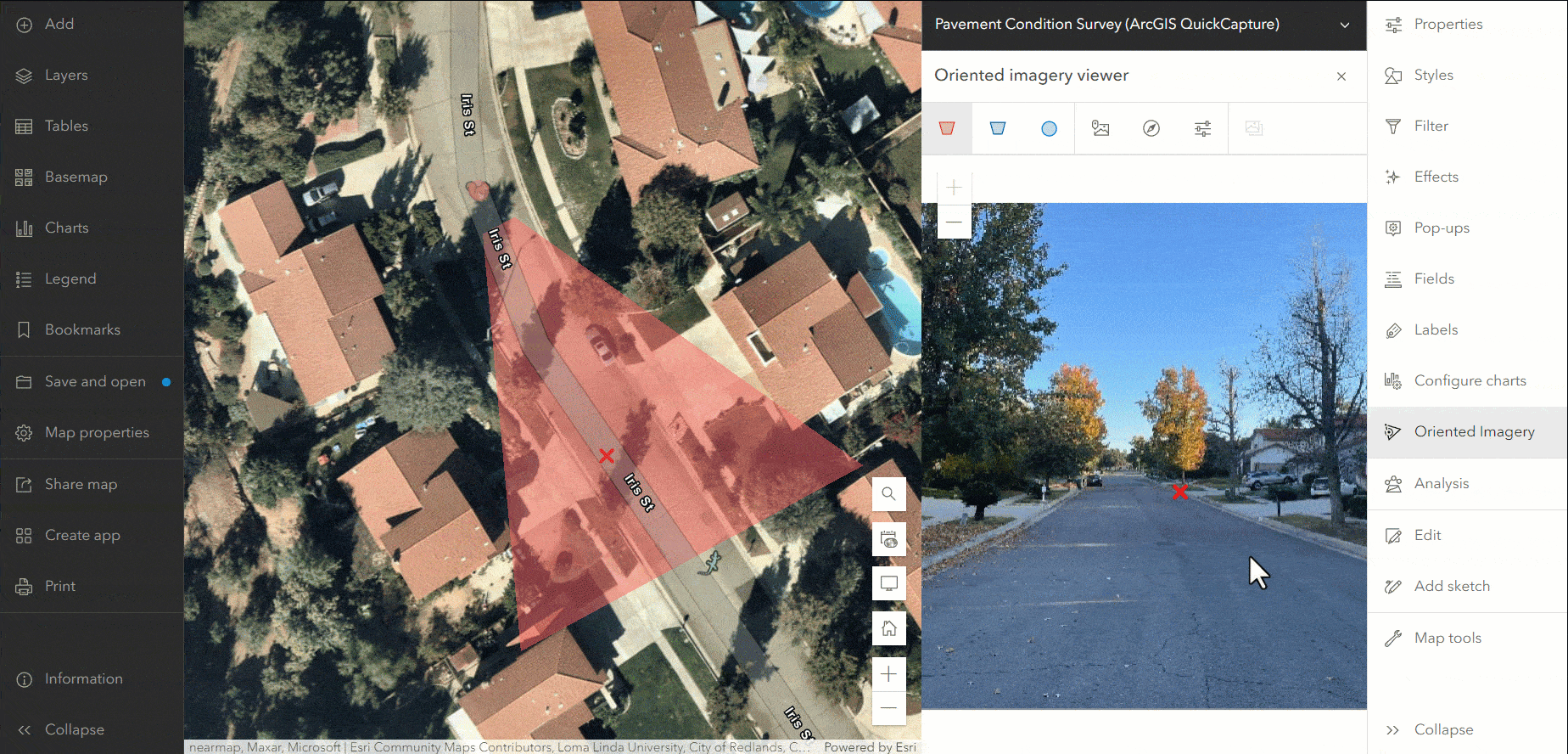 Demo der Oriented Imagery im Map Viewe