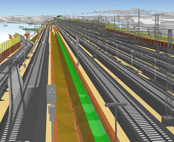 Visualisierung der Neubaustrecke Dresden-Prag im 3D-Modell
