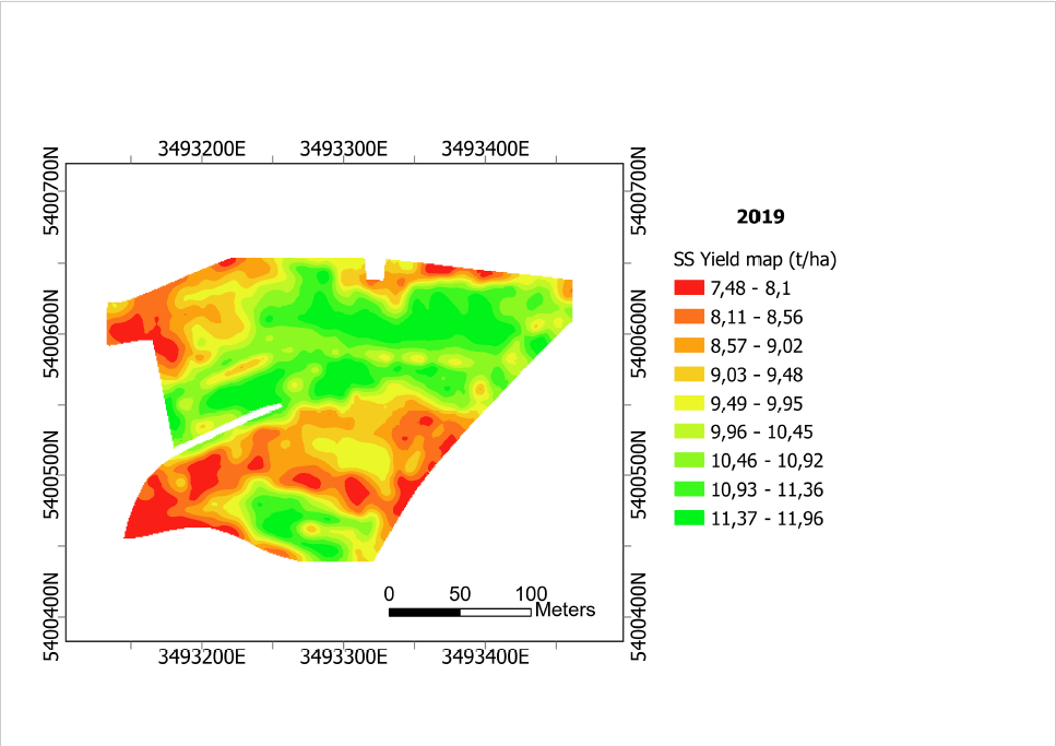 Site-Specific Yield Map 2019