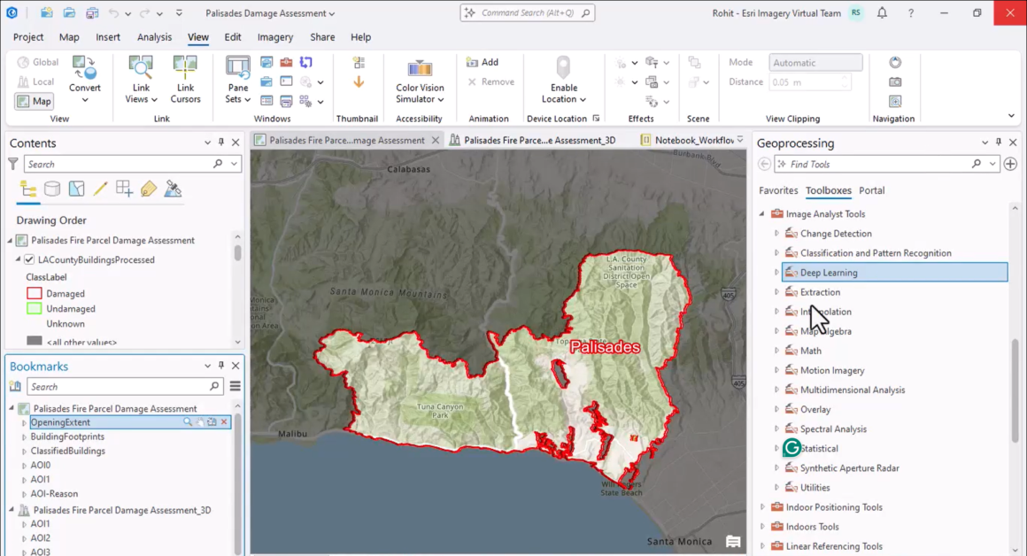 ArcGIS Pro project containing the required layers