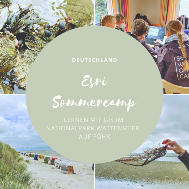Einladungskarte zum Sommercamp: Lernen mit GIS im Nationalpark Wattenmeer auf Föhr