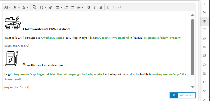 Symbole für Pop-up bei einer Webkarte