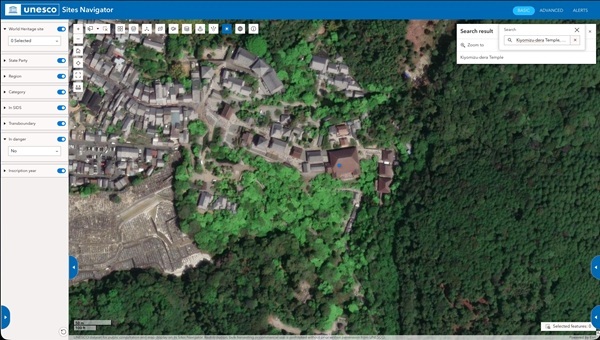 Der Unesco Site Navigator von Kyoto