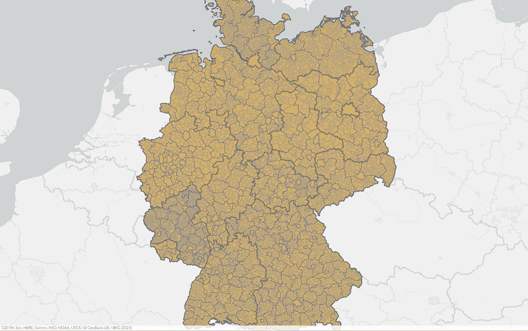 Verwaltungsgrenzen-Layer im ArcGIS Living Atlas