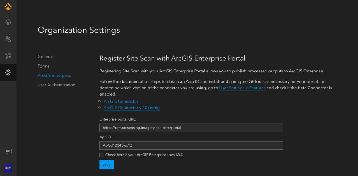 Anbindung von Site Scan an ein ArcGIS Enterprise Portal