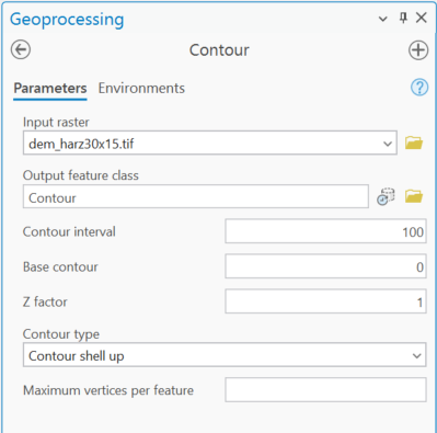 Contour-Einstellung
