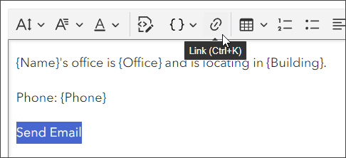 Email-Link hinzufügen