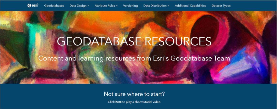 Start des Geodatabase Resources Hub