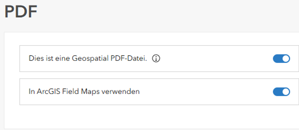 Konfiguration eines Geospatial PDF Elements