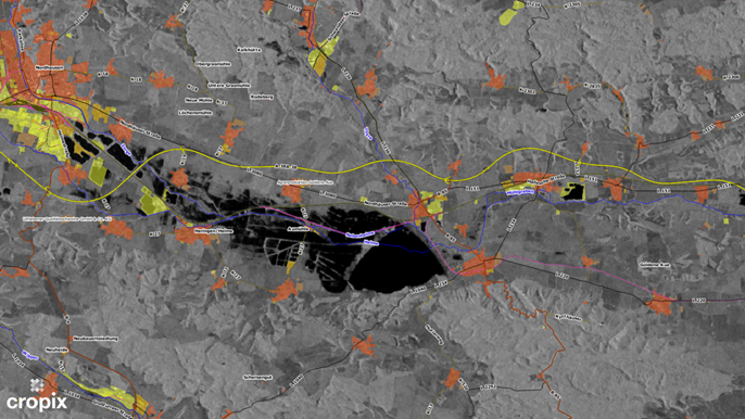 Überflutungen an der Helme am 25. Dezember 2023