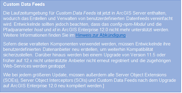Eine Beschreibung zu den Custom Data Feeds.