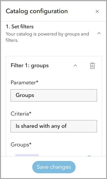 Konfigurieren Sie einen Site-Katalog mit Gruppen.<br />
