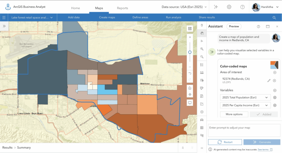 ArcGIS Business Analyst Web App Assistant&nbsp;(Vorschau)