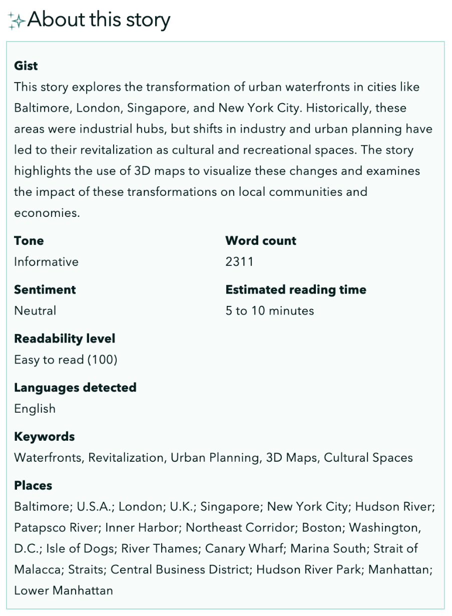 ArcGIS StoryMaps Assistant