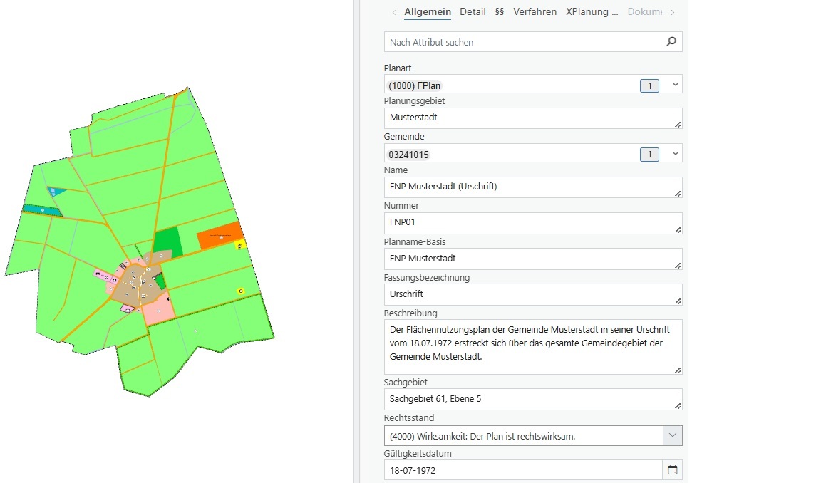 Planauskunft in ArcGIS über die Lösung von IP SYSCON