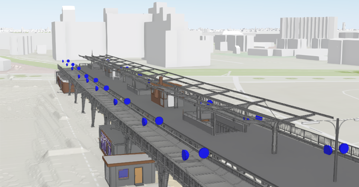 Ausschnitt des Digitalen Zwillings der Siemensbahn in Berlin